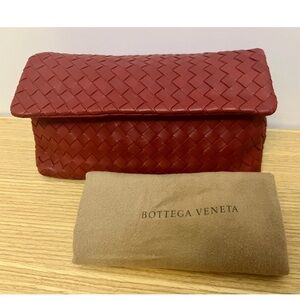 Bottega Veneta Red Clutch